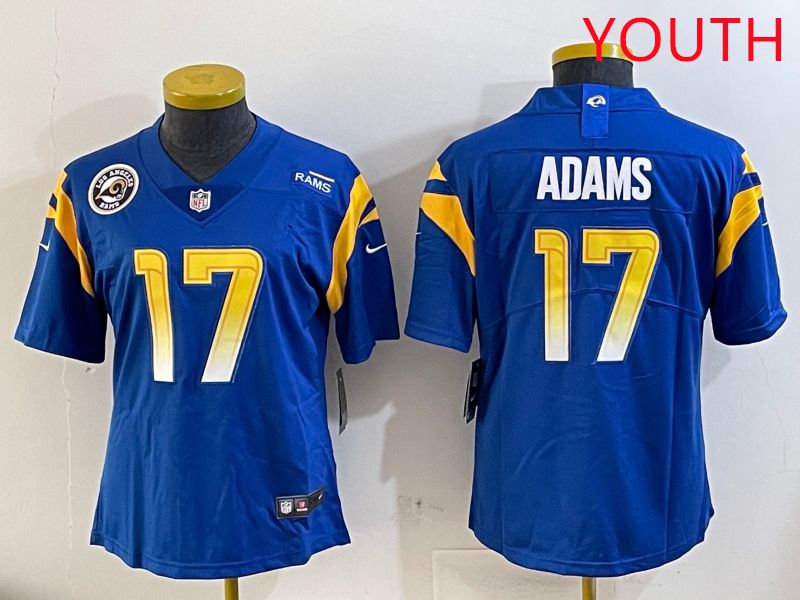 Youth Los Angeles Rams #17 Adams Blue Second generation 2025 Nike Limited NFL Jersey style 2->youth nfl jersey->Youth Jersey